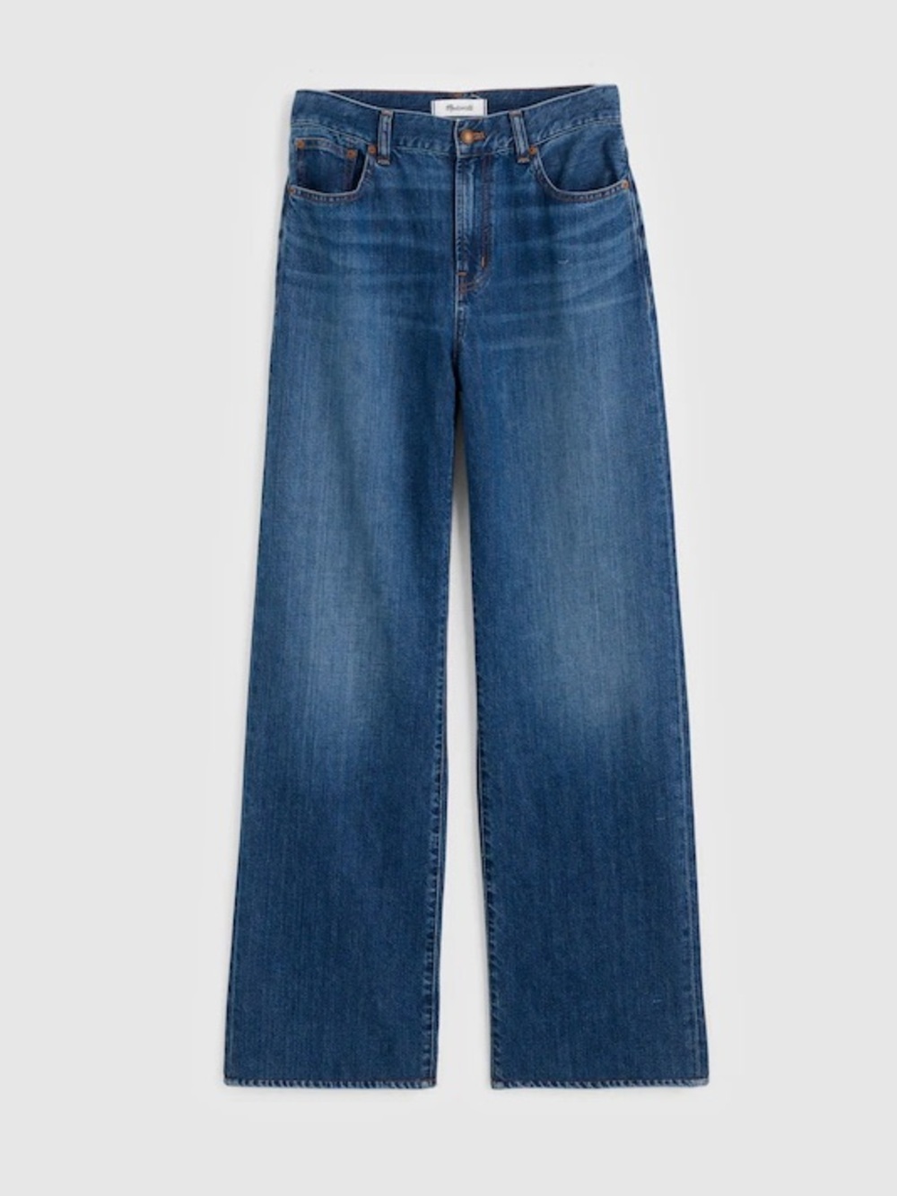 Madewell High-Rise Wide-Leg Denim in Classic Blue - Picture 3 of 9